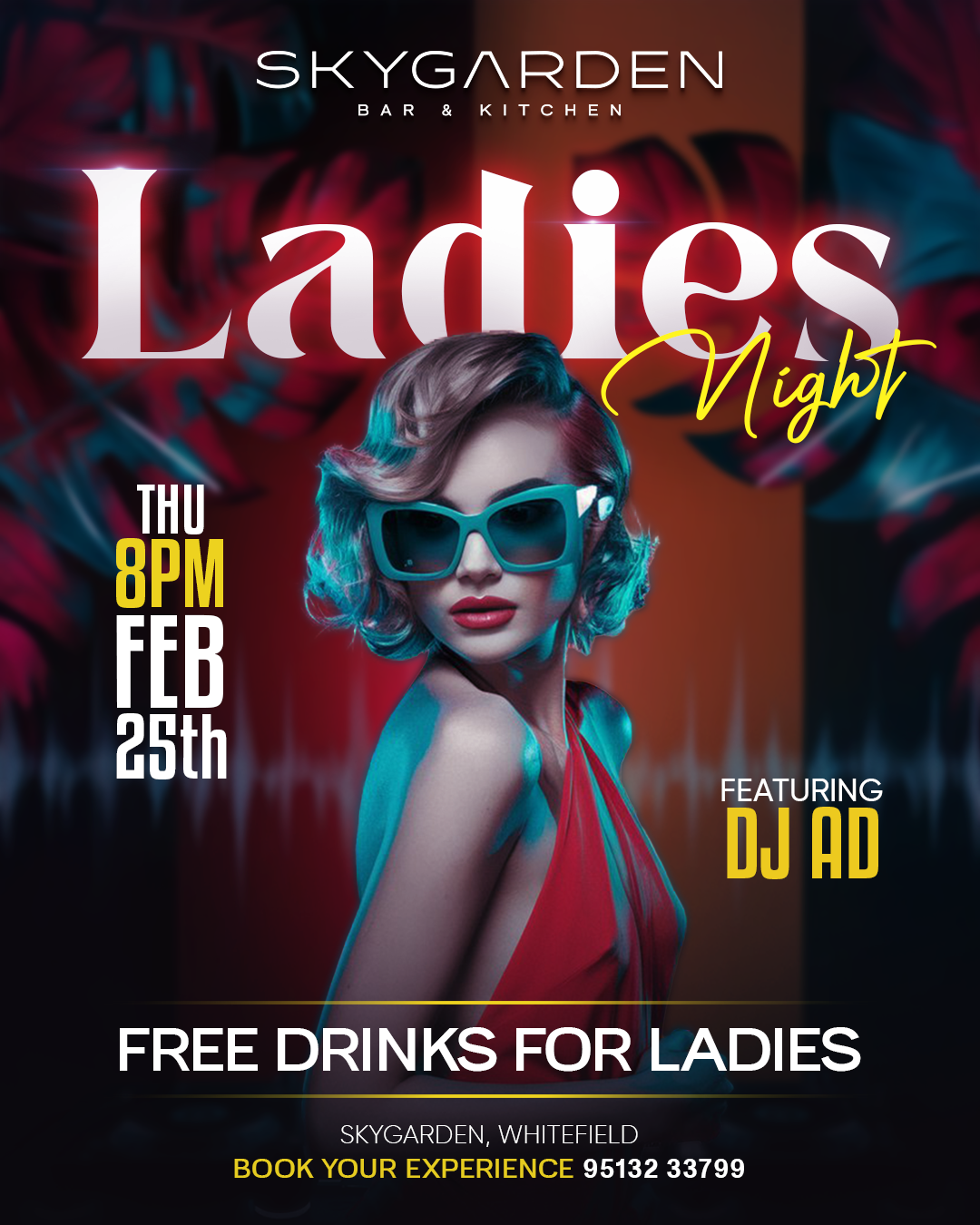 Ladies night party poster